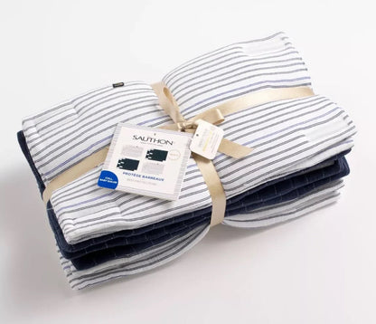 Protections de barreaux de lit en coton - MARINIERE BB Cigogne