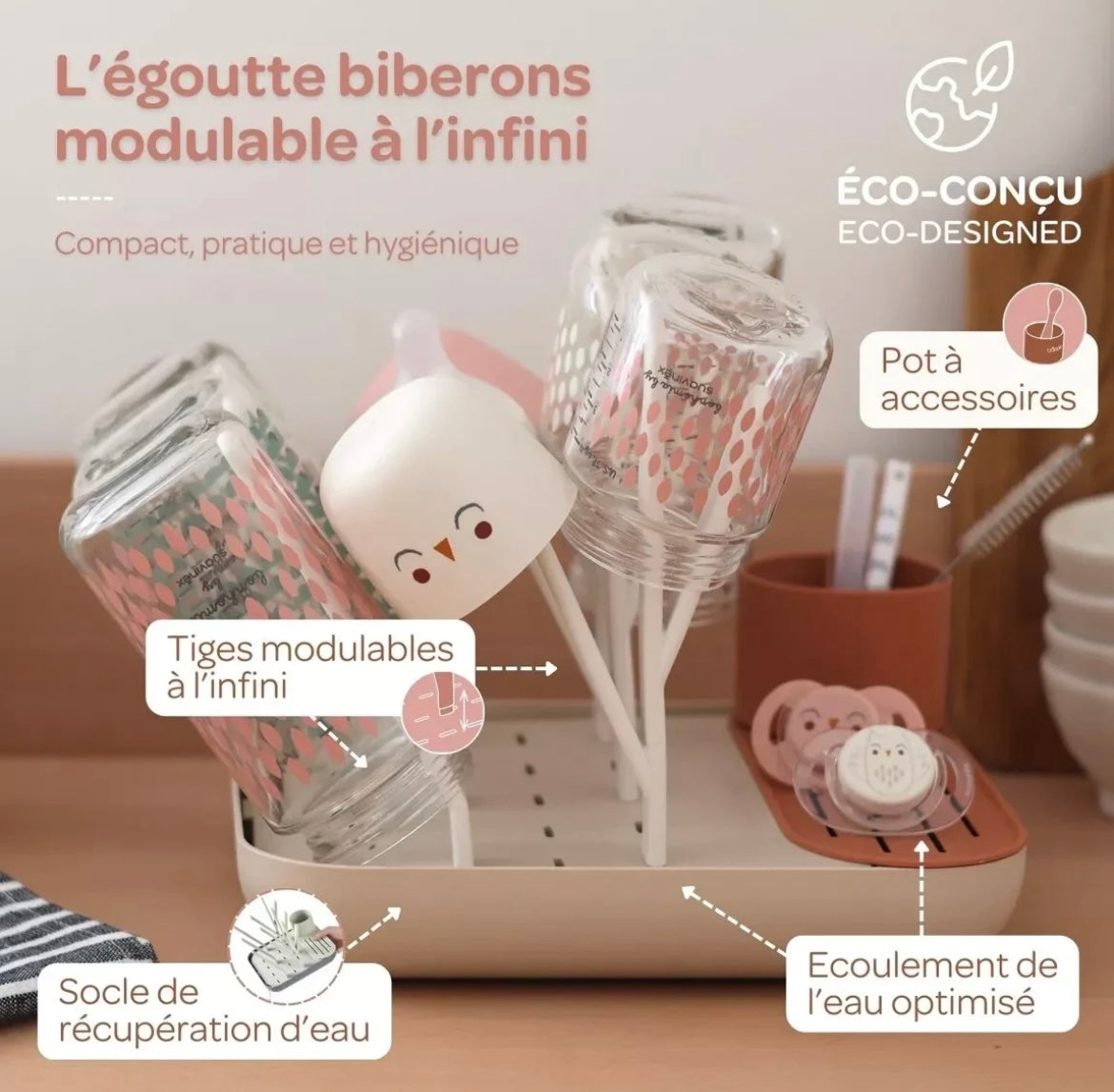 Egoutte biberons forêt - TERRACOTTA