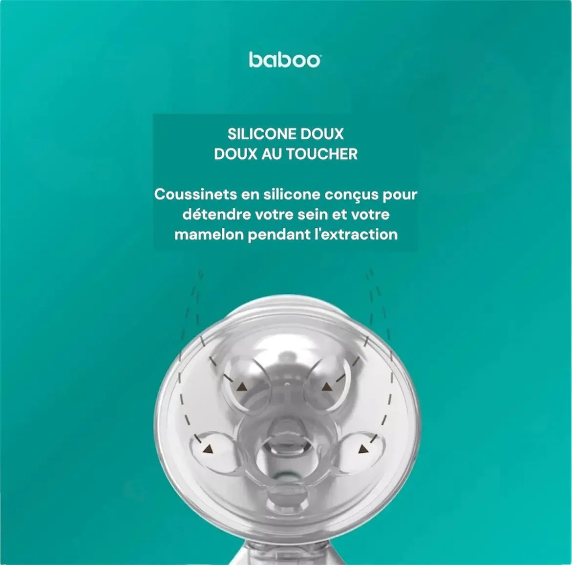 Tire-lait manuel BABOO avec 4 niveaux de puissance d'aspiration BB Cigogne