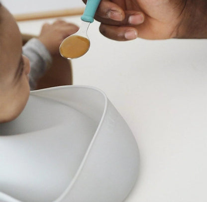 Bavoir silicone BEABA - GRIS BB Cigogne