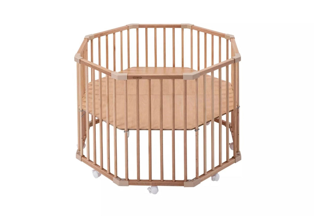 Parc Basile octogonal + tapis Rose COMBELLE