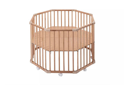 Parc Basile octogonal + tapis Rose COMBELLE