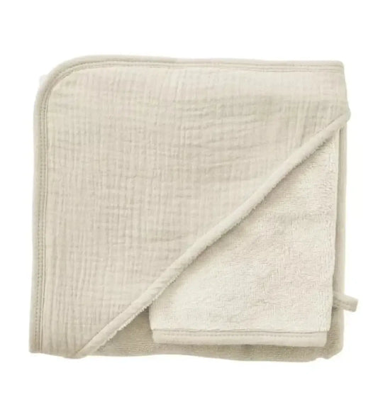 Cape de bain en bambou (avec gant) - LAIT BB&co