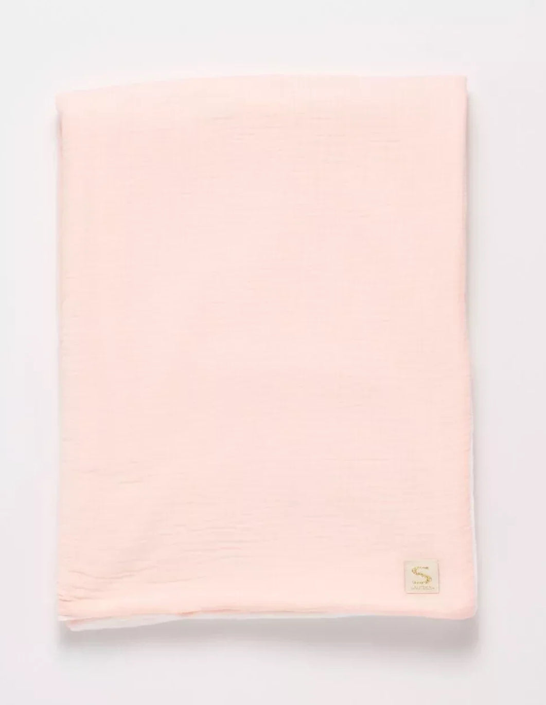 Couverture bébé en gaze de coton et polaire - PETALE BB Cigogne