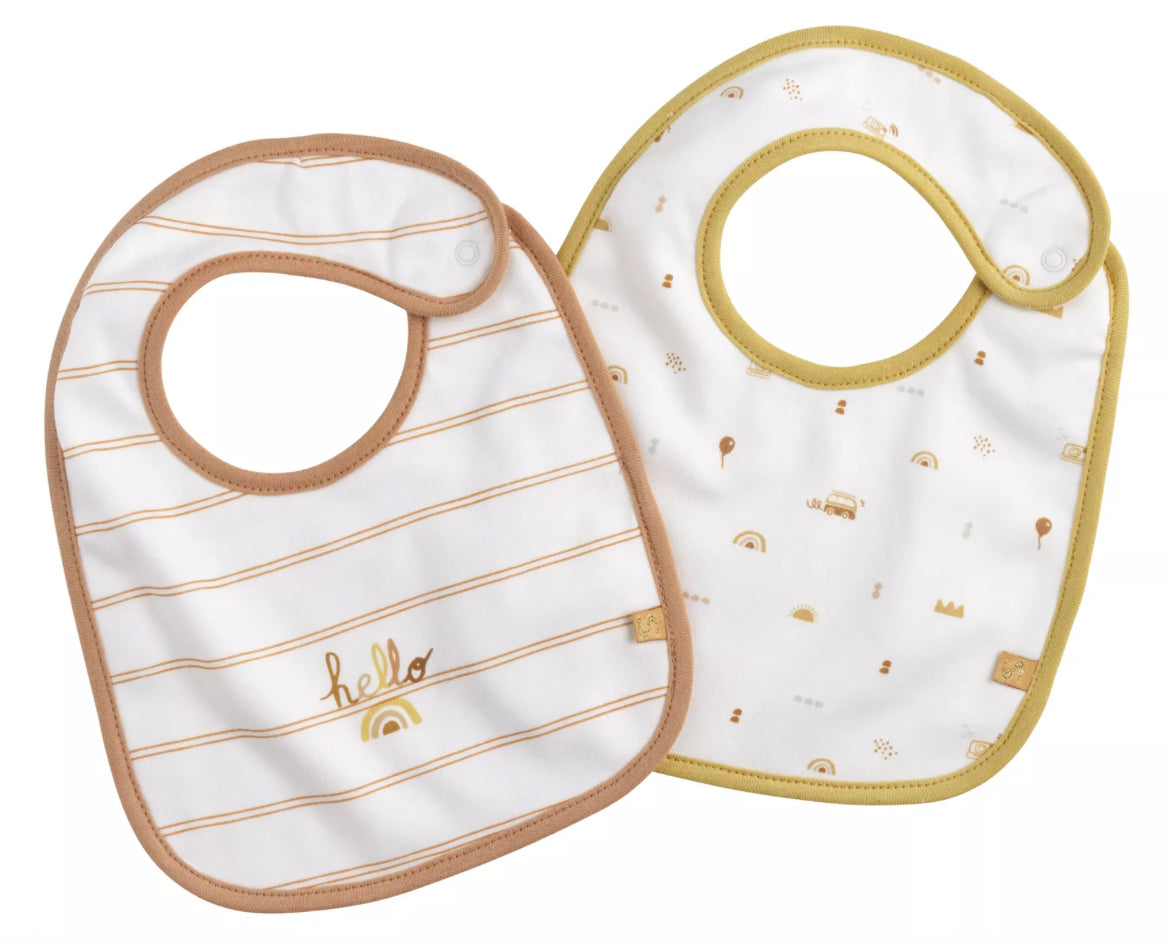 Lot 2 bavoirs - SUNLIGHT BB Cigogne