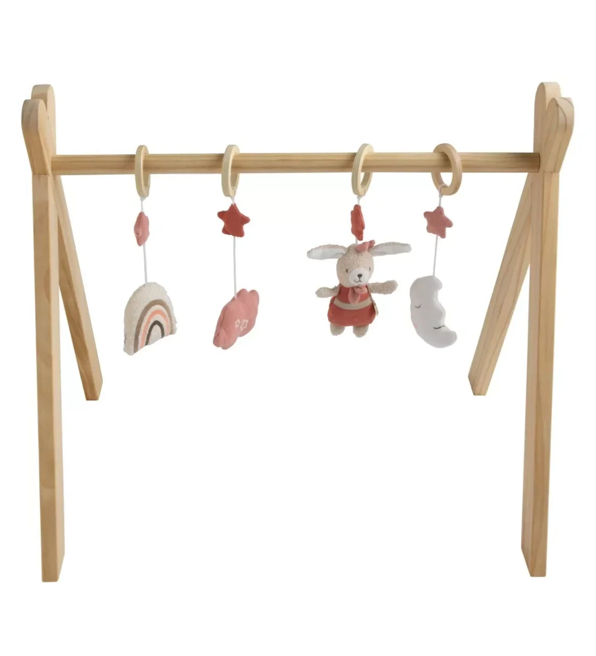 Arche d'éveil bois avec 4 jouets - PETIT COEUR