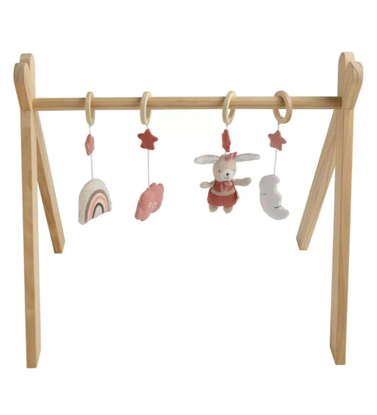 Arche d'éveil bois avec 4 jouets - PETIT COEUR BB Cigogne