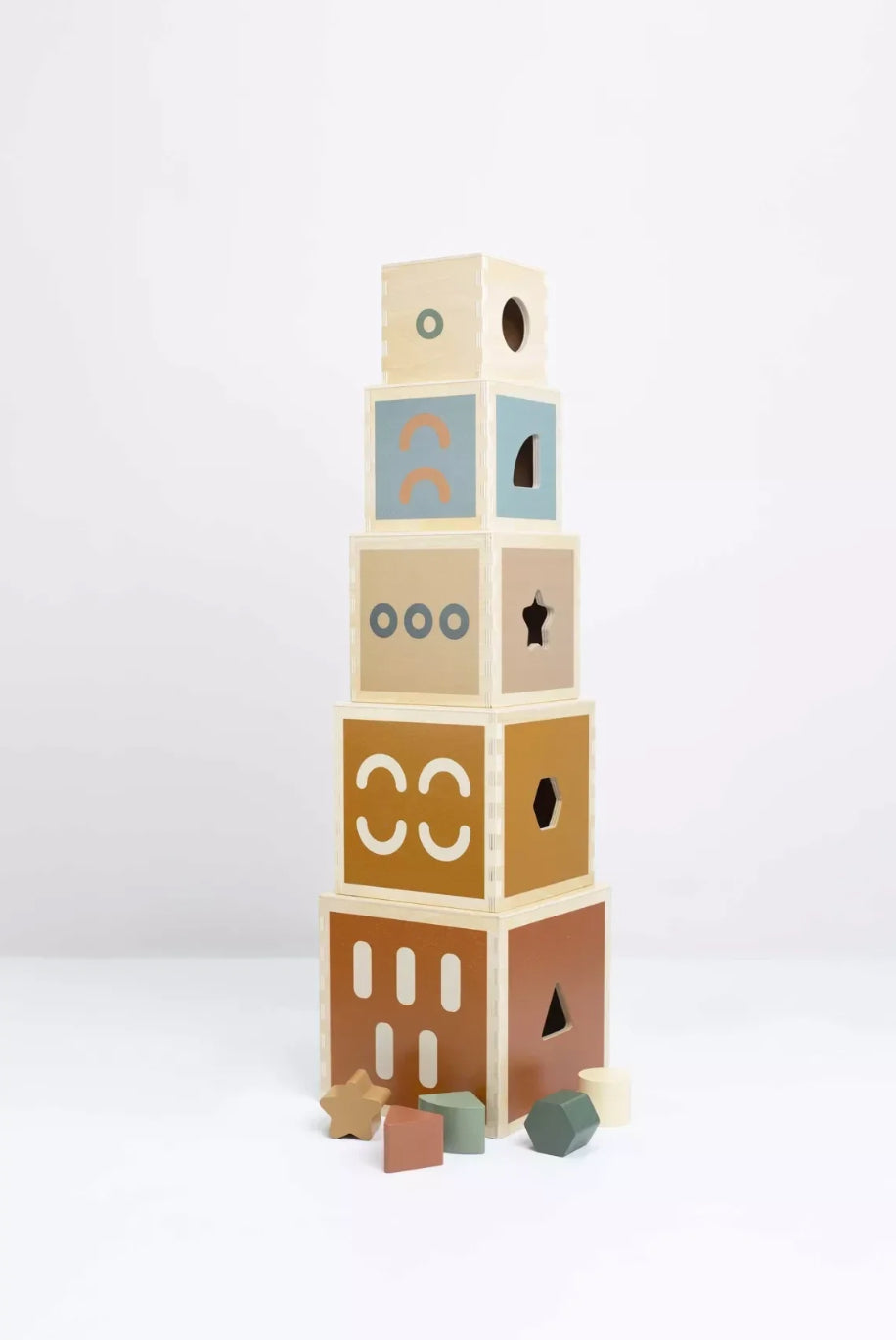 Cubes empilables bois  FSC BB Cigogne