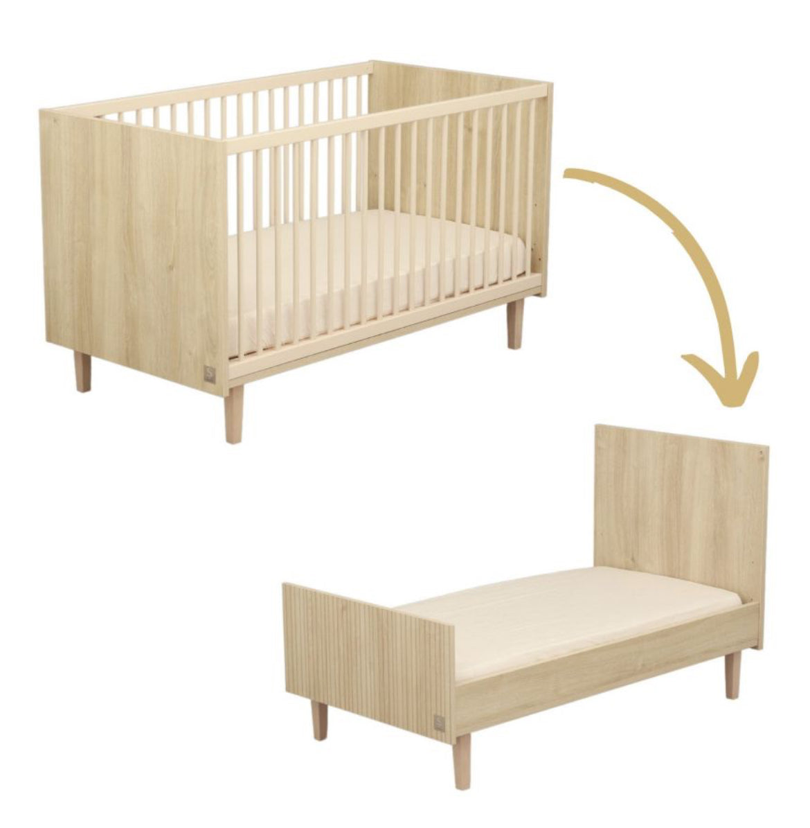 LIT EVOLUTIF - LITTLE BIG BED 140x70 PALOMA - Bois Sauthon