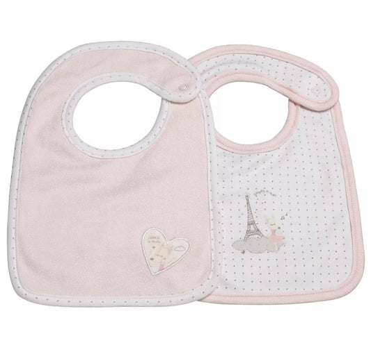 Lot 2 bavoirs - LILIBELLE BB Cigogne