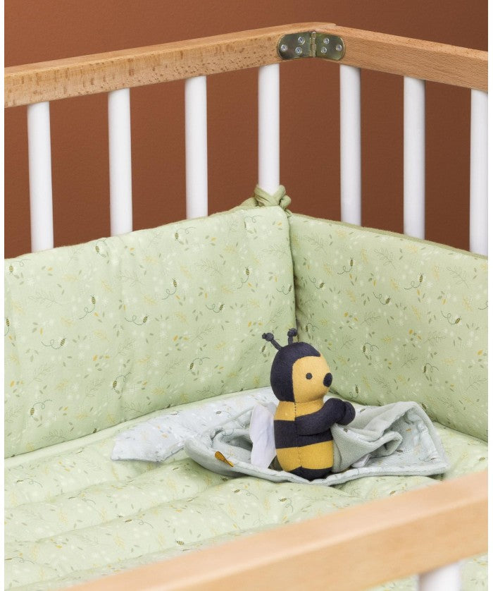 Parc carré Gaby blanc + tapis vert COMBELLE